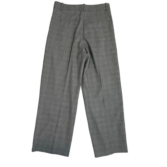 Wilfred the effortless pant black white plaid pleated high rise wide leg size 12 - Picture 5 of 8